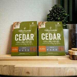 Here's your optimized listing:  Fire & Flavor Cedar Grilling Paper 2 Pack NIB
